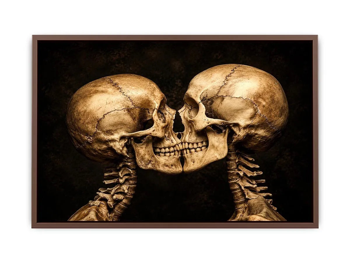 Intimate skeletons in dramatic lighting