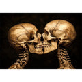 Intimate skeletons in dramatic lighting