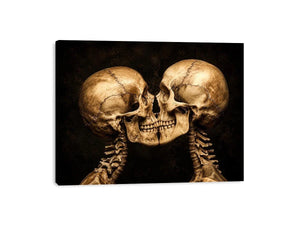 Intimate skeletons in dramatic lighting