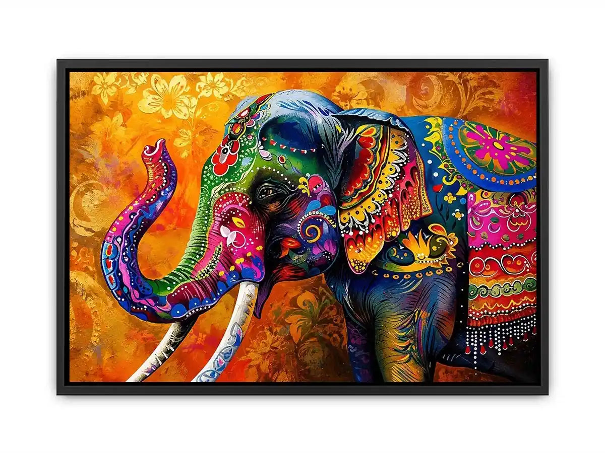 Colorful Elephant Canvas Print