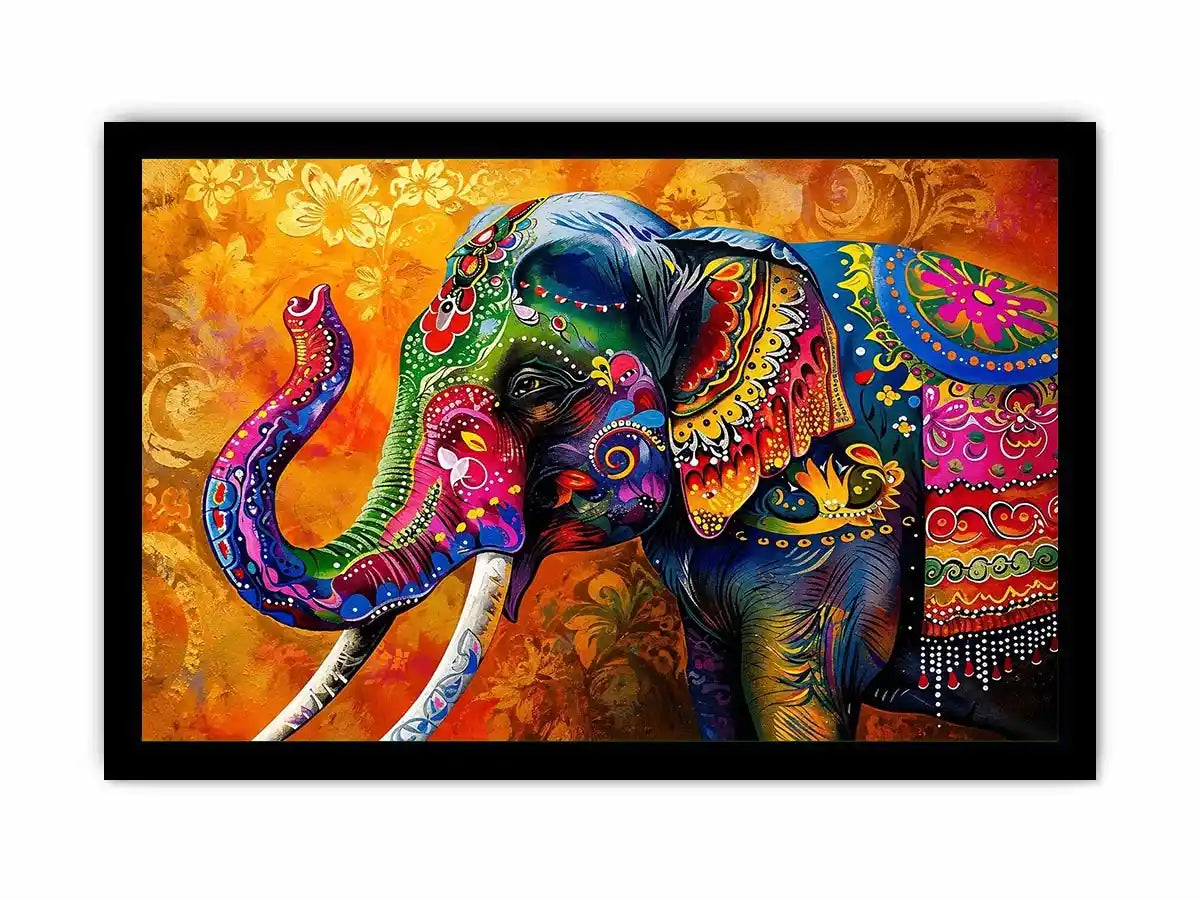Colorful Elephant Canvas Print