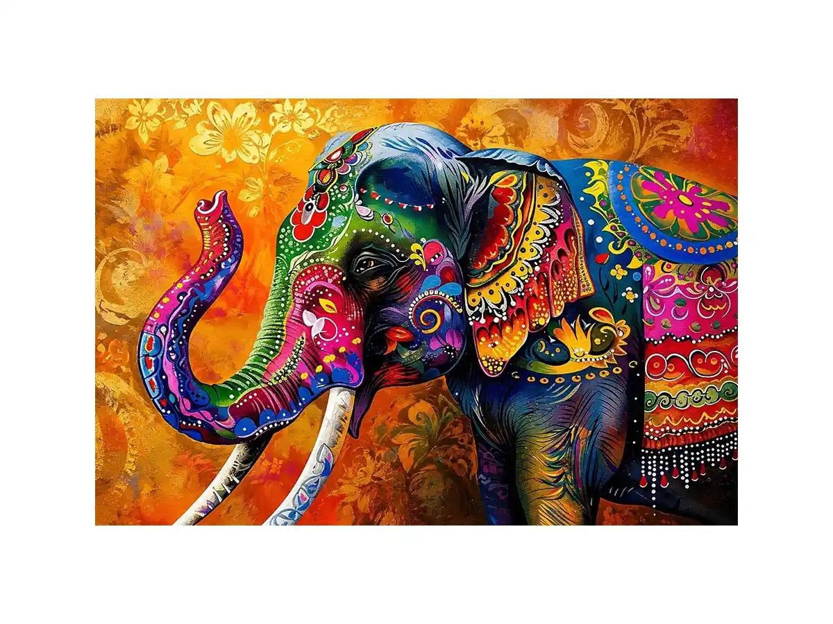 Colorful Elephant Canvas Print