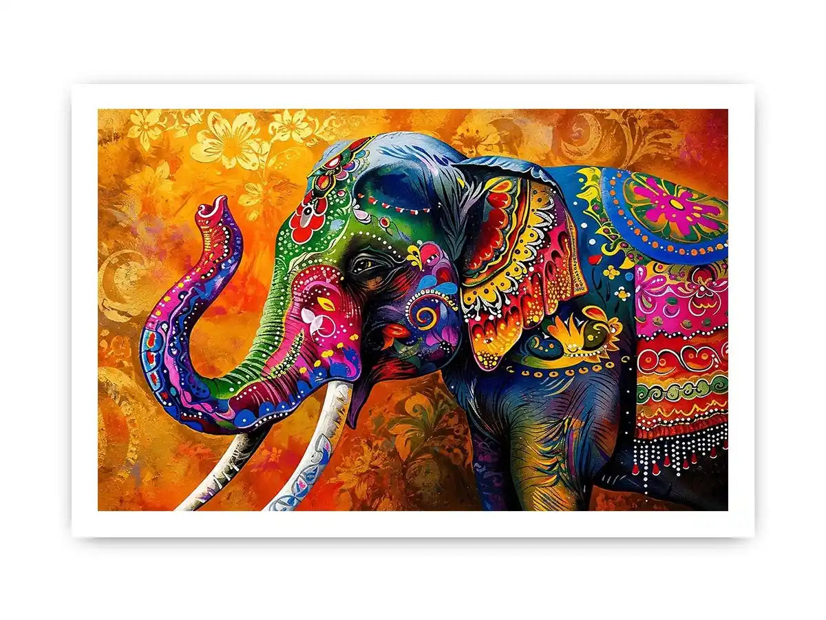 Colorful Elephant Canvas Print