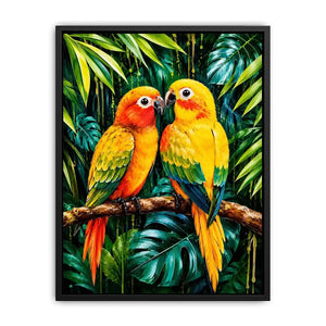 Parrot Love Bird Canvas Print