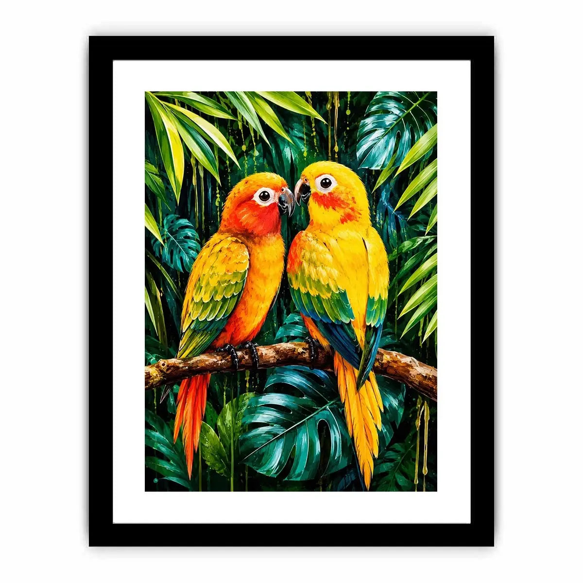 Parrot Love Bird Canvas Print