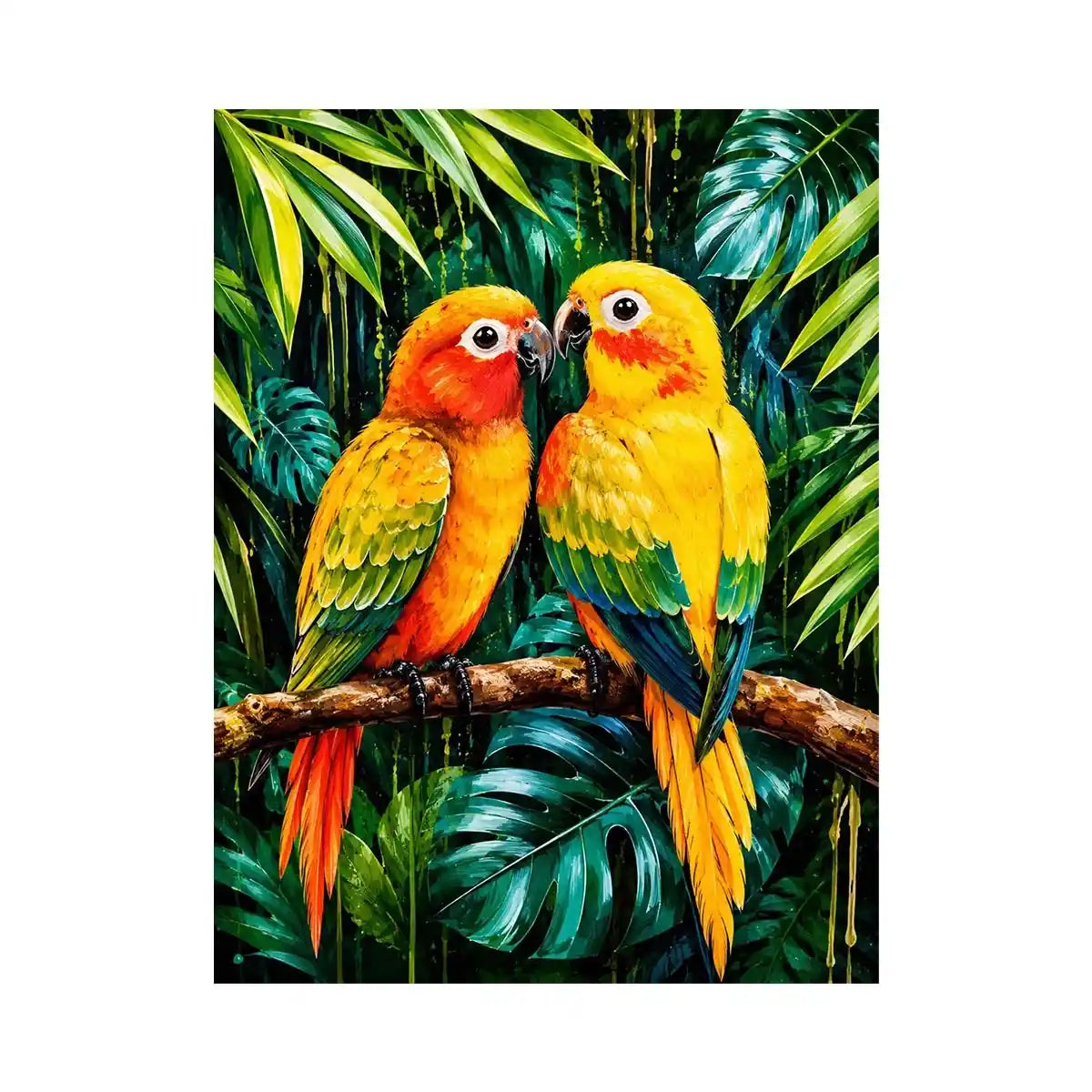 Parrot Love Bird Canvas Print