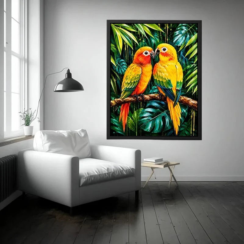Parrot Love Bird Canvas Print