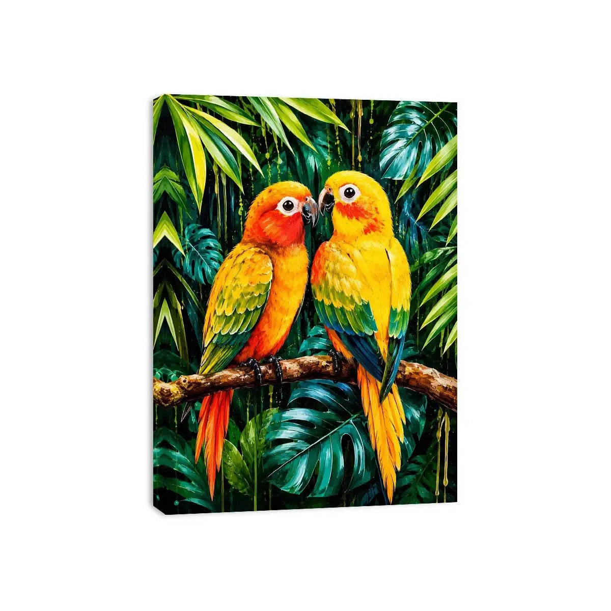 Parrot Love Bird Canvas Print