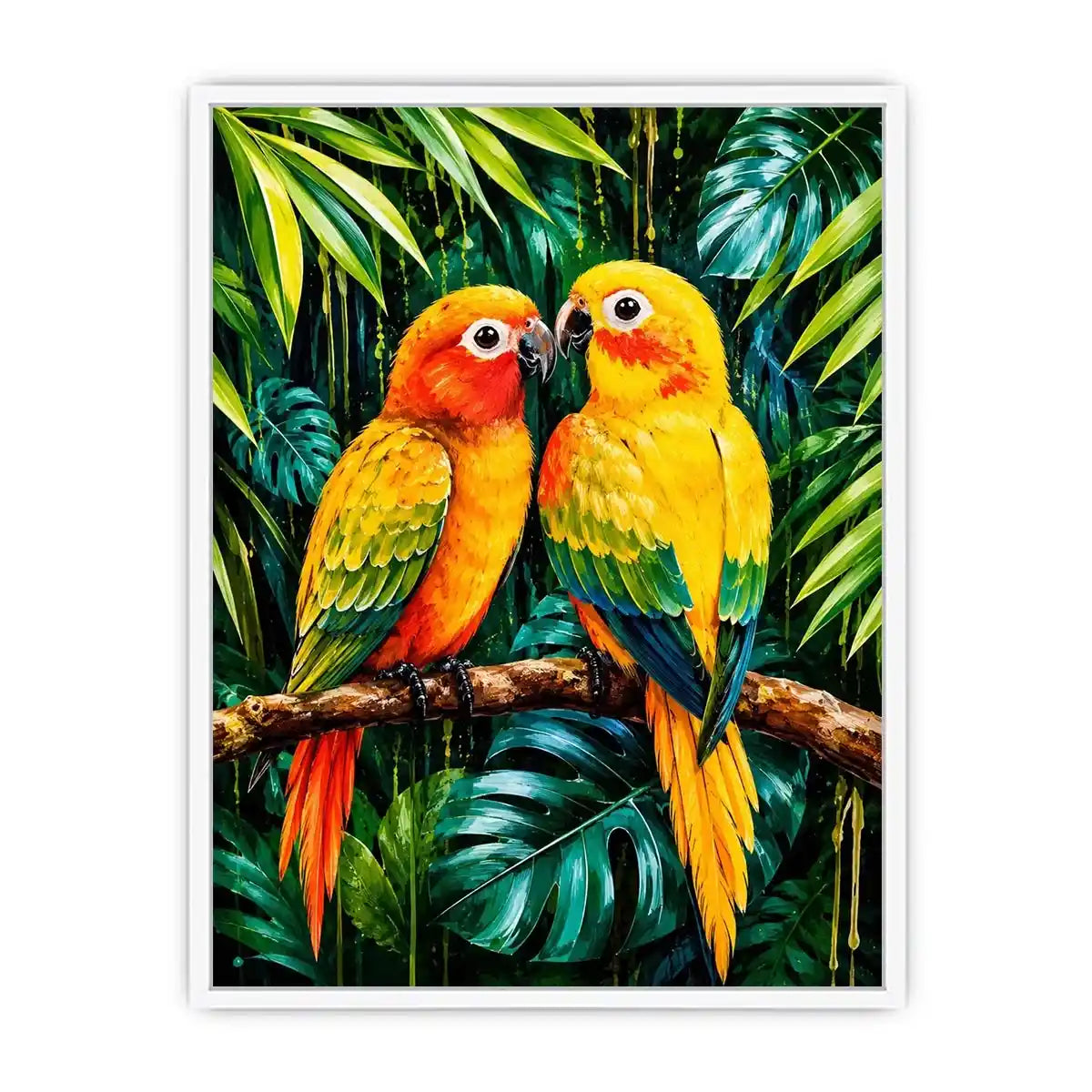 Parrot Love Bird Canvas Print