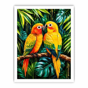 Parrot Love Bird Canvas Print