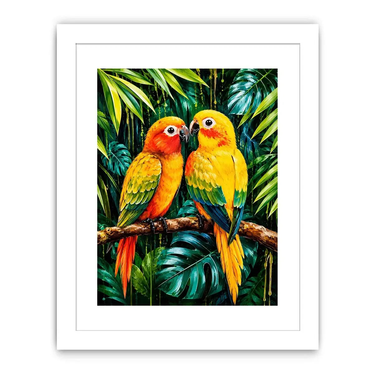 Parrot Love Bird Canvas Print