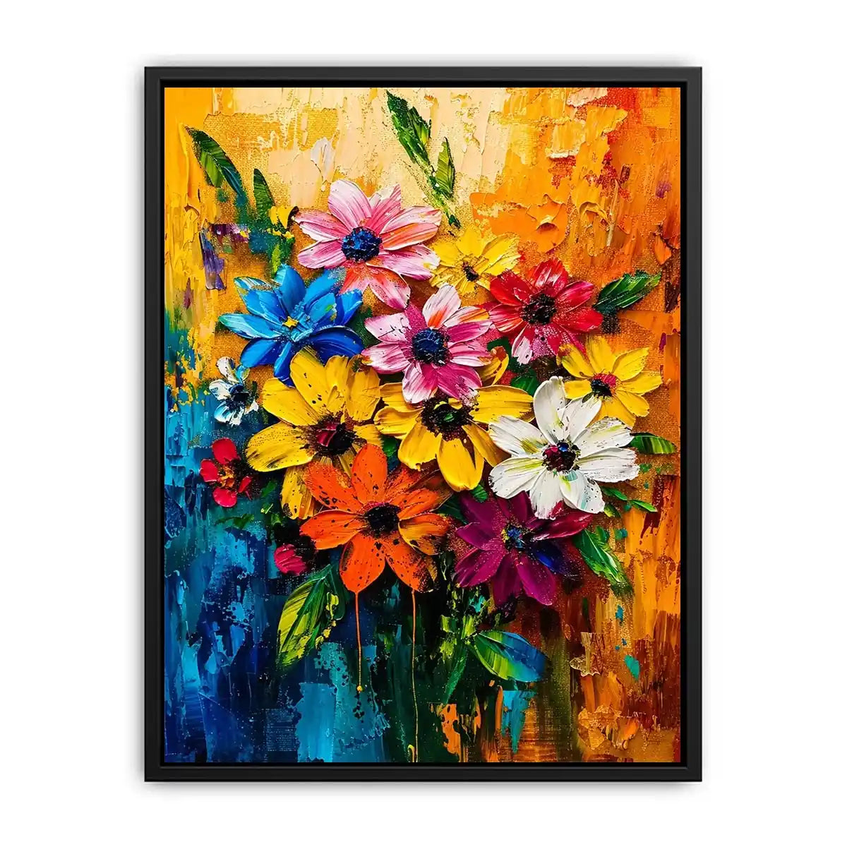 Abstract Flowers Canvas Print