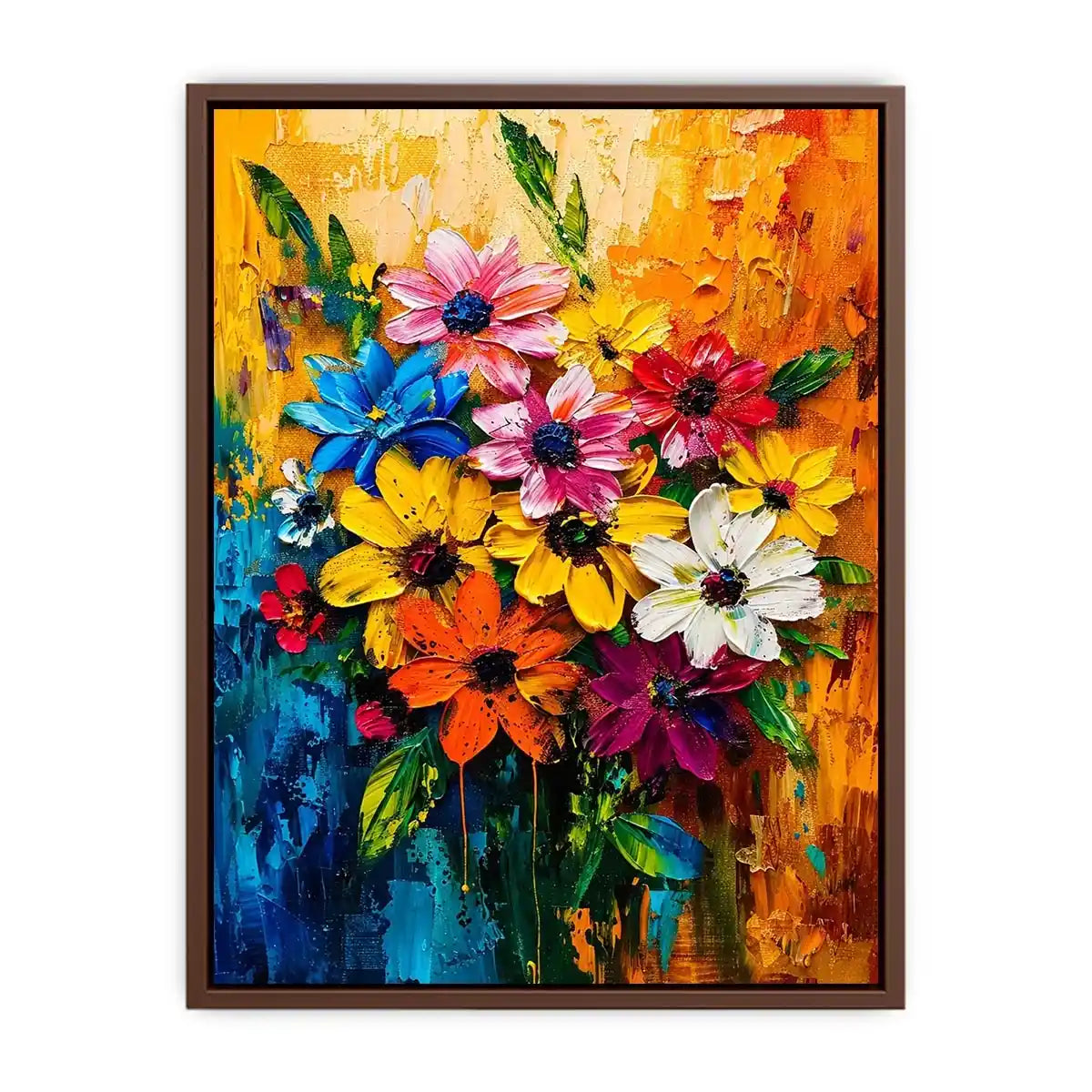 Abstract Flowers Canvas Print
