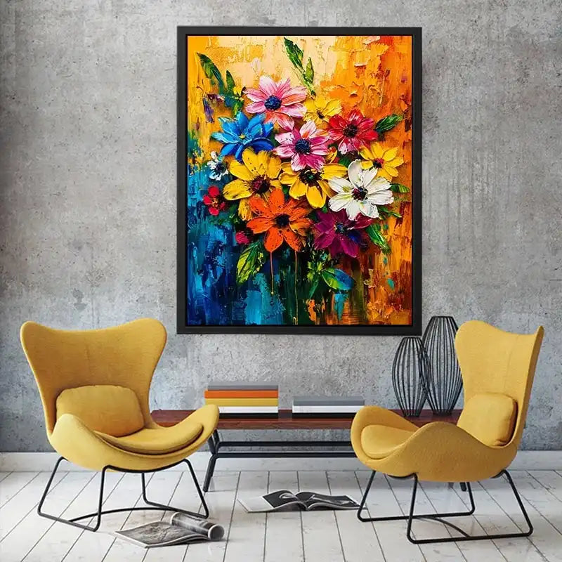 Abstract Flowers Canvas Print
