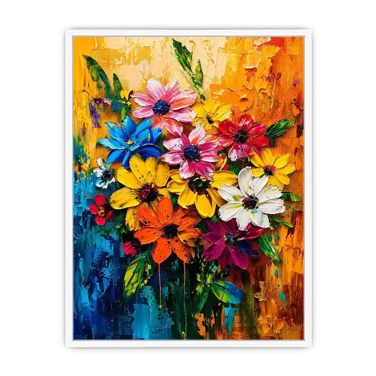 Abstract Flowers Canvas Print