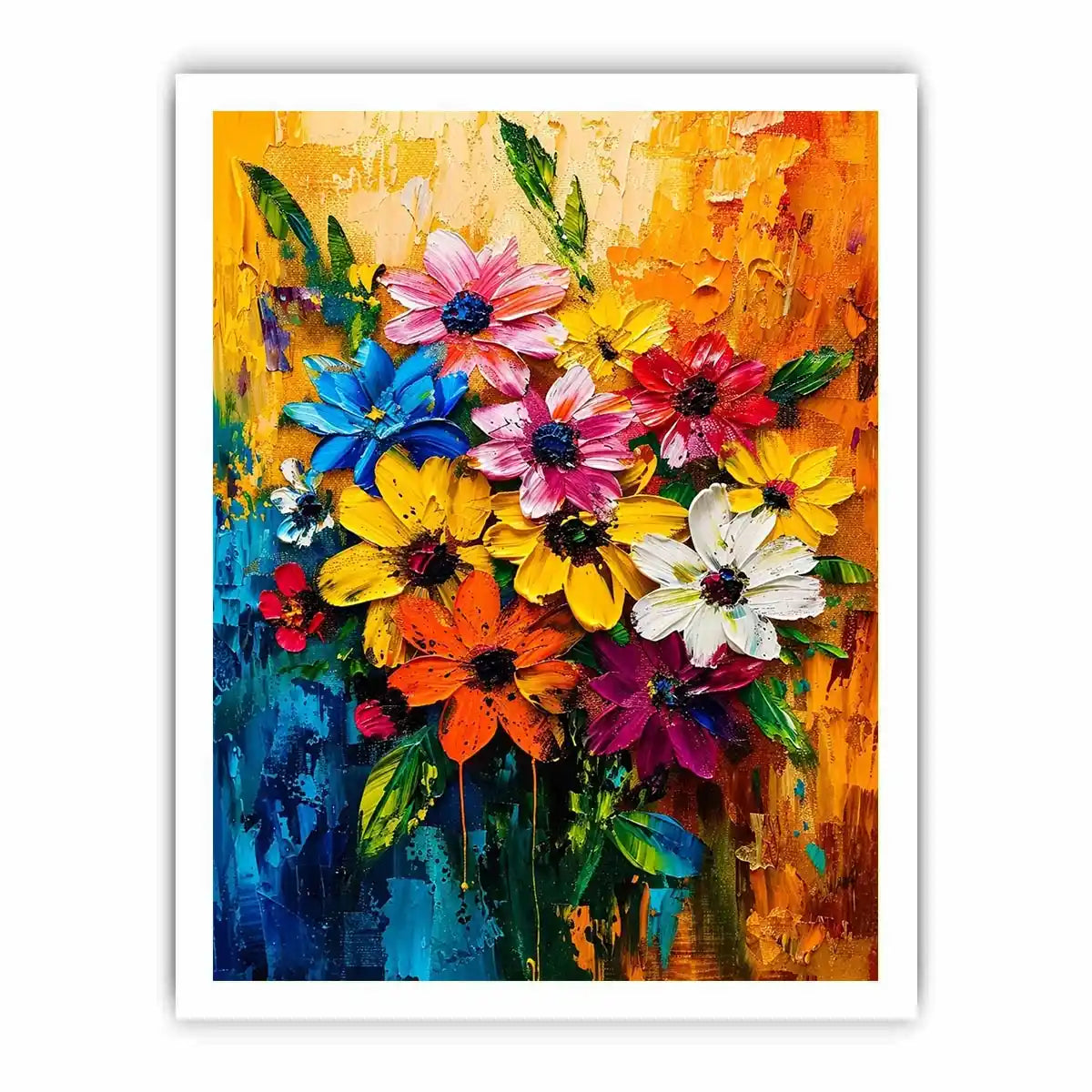 Abstract Flowers Canvas Print