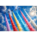 Flying Planes Rainbow Canvas Print