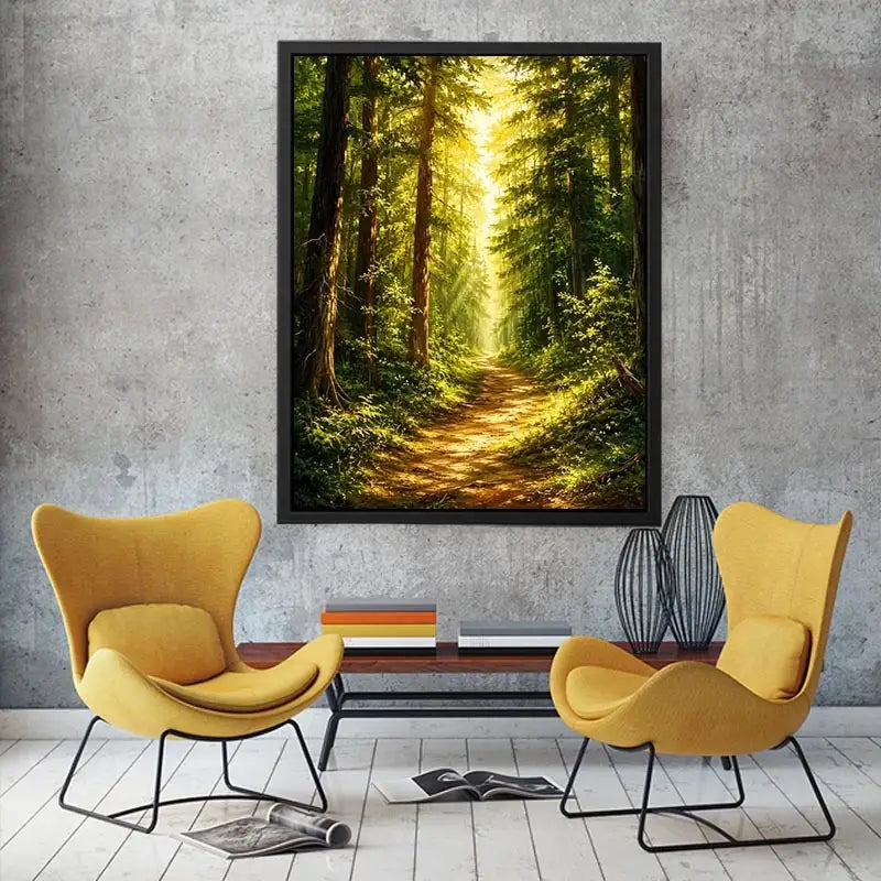 Forest Trees Path Canvas Print