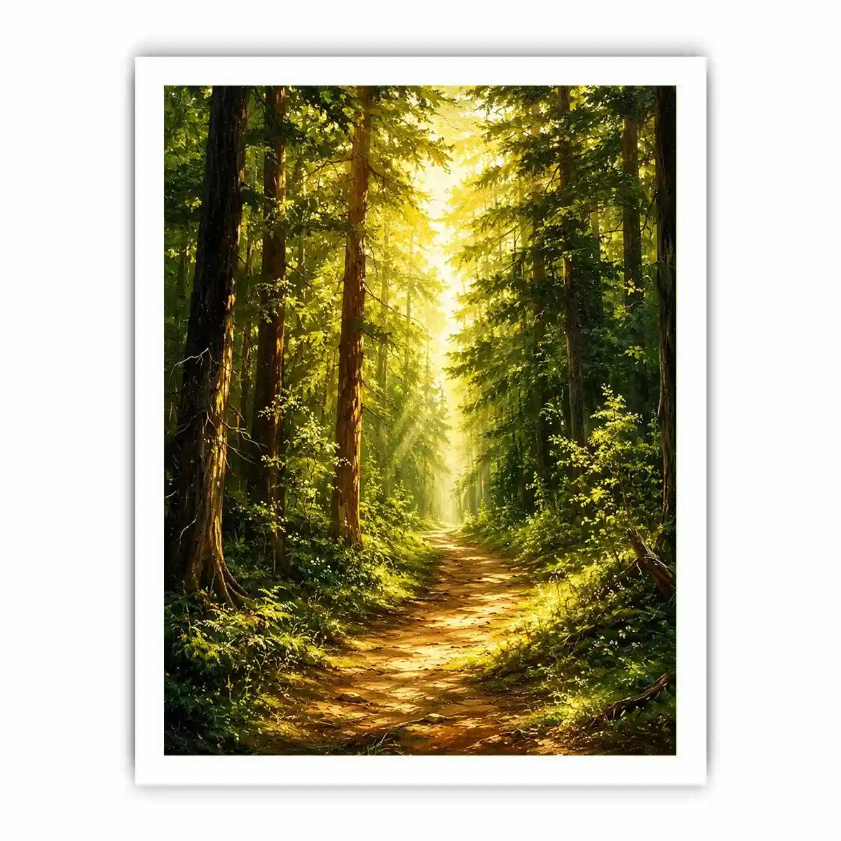 Forest Trees Path Canvas Print