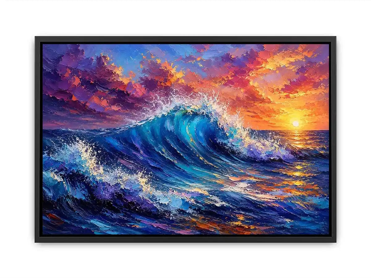 Colorfull Ocedan Waves Canvas Print