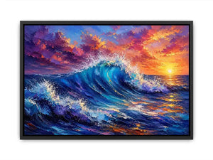 Colorfull Ocedan Waves Canvas Print