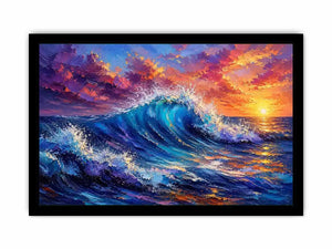 Colorfull Ocedan Waves Canvas Print