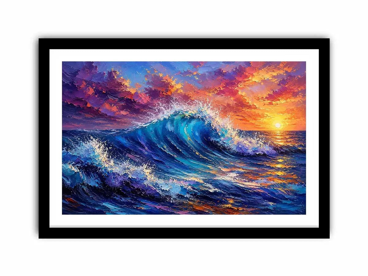 Colorfull Ocedan Waves Canvas Print