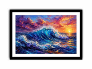 Colorfull Ocedan Waves Canvas Print