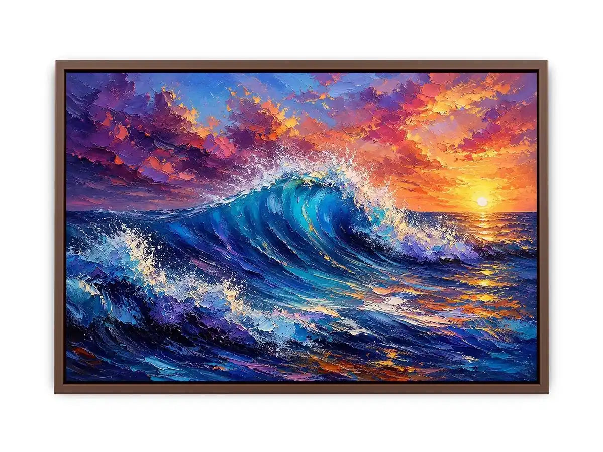 Colorfull Ocedan Waves Canvas Print
