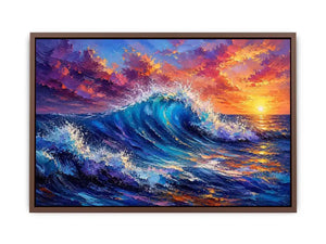 Colorfull Ocedan Waves Canvas Print