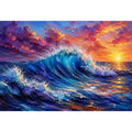 Colorfull Ocedan Waves Canvas Print