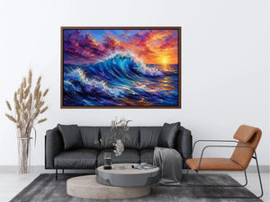 Colorfull Ocedan Waves Canvas Print