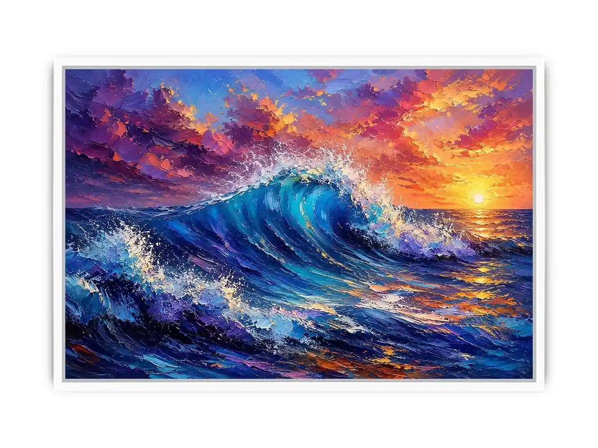 Colorfull Ocedan Waves Canvas Print