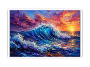 Colorfull Ocedan Waves Canvas Print