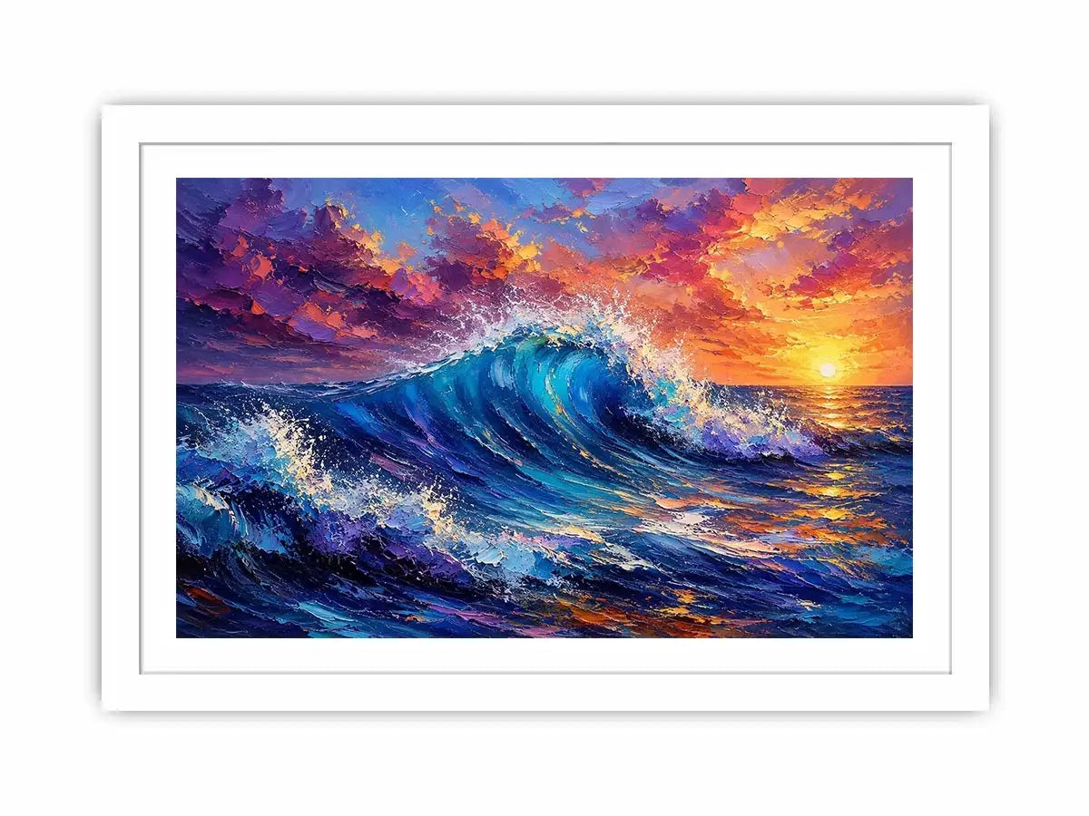 Colorfull Ocedan Waves Canvas Print
