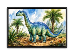 Dinosaur Drawing Nursery Canvas Print