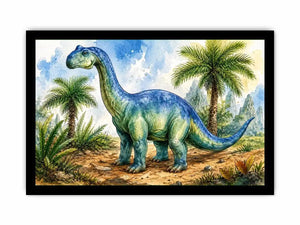 Dinosaur Drawing Nursery Canvas Print