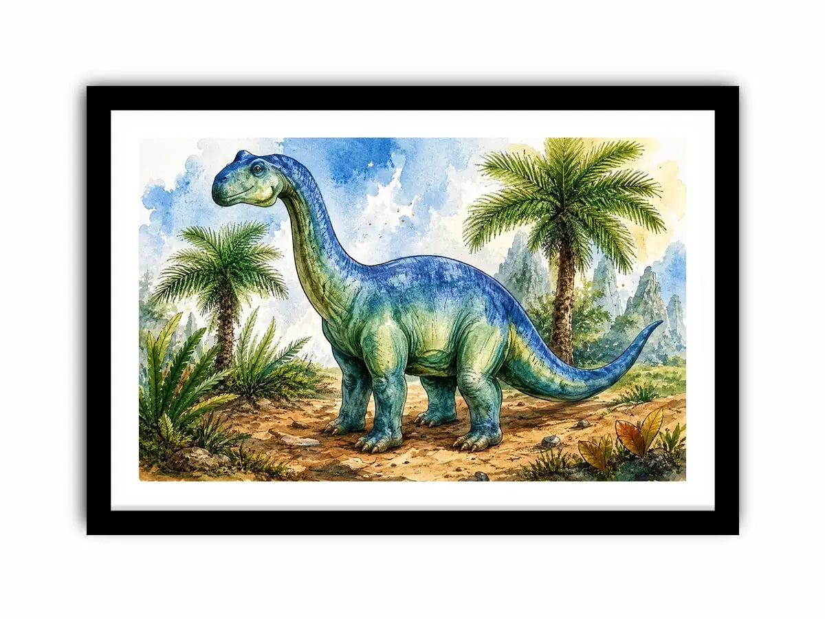 Dinosaur Drawing Nursery Canvas Print