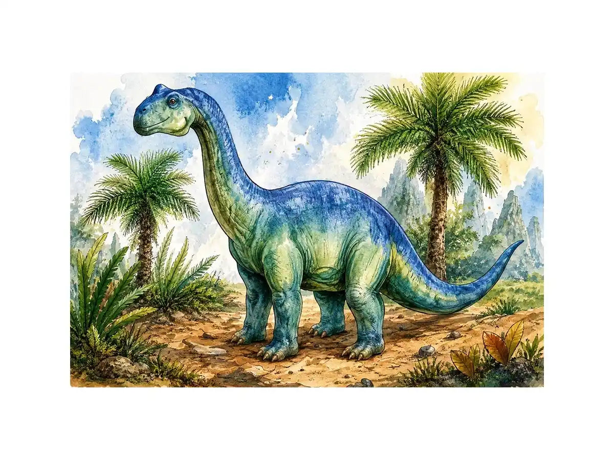 Dinosaur Drawing Nursery Canvas Print