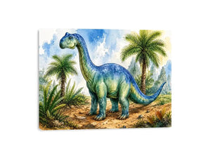 Dinosaur Drawing Nursery Canvas Print