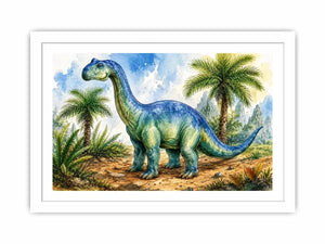 Dinosaur Drawing Nursery Canvas Print