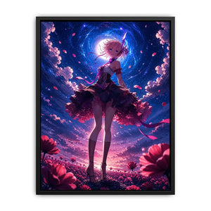 Magical night in a flower field