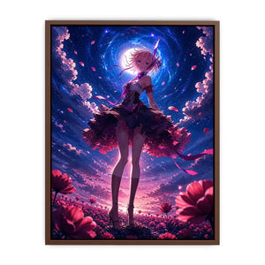 Magical night in a flower field