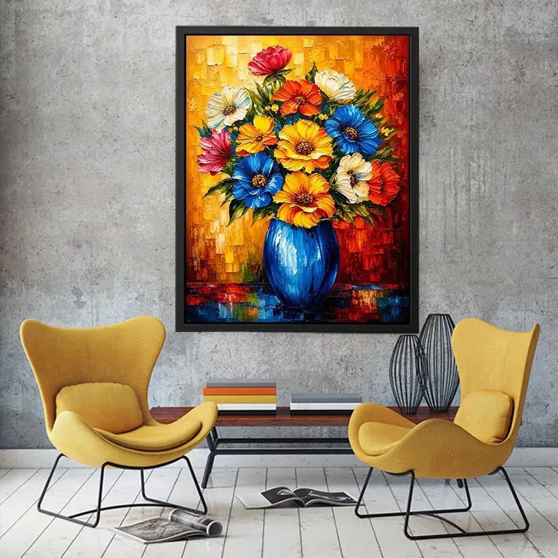 Flowers and Vase Canvas Print