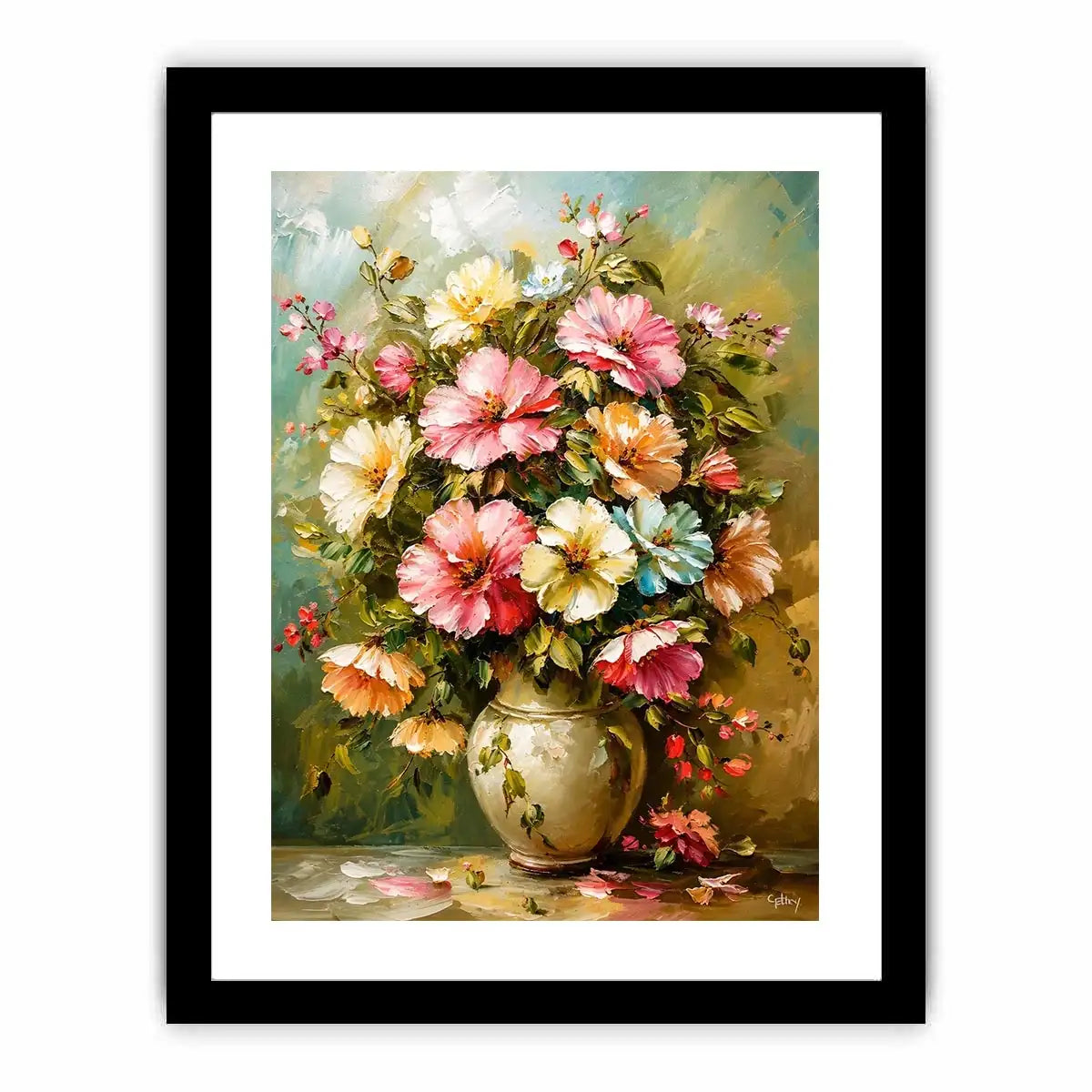 Flowers and Vase Canvas Print