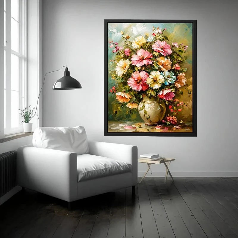 Flowers and Vase Canvas Print