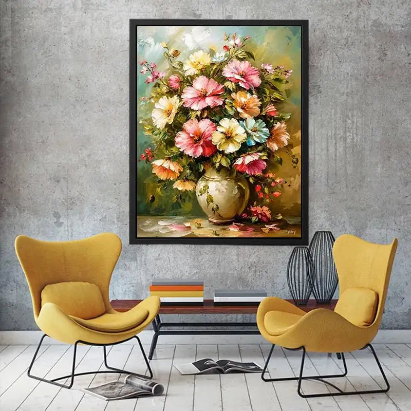 Flowers and Vase Canvas Print