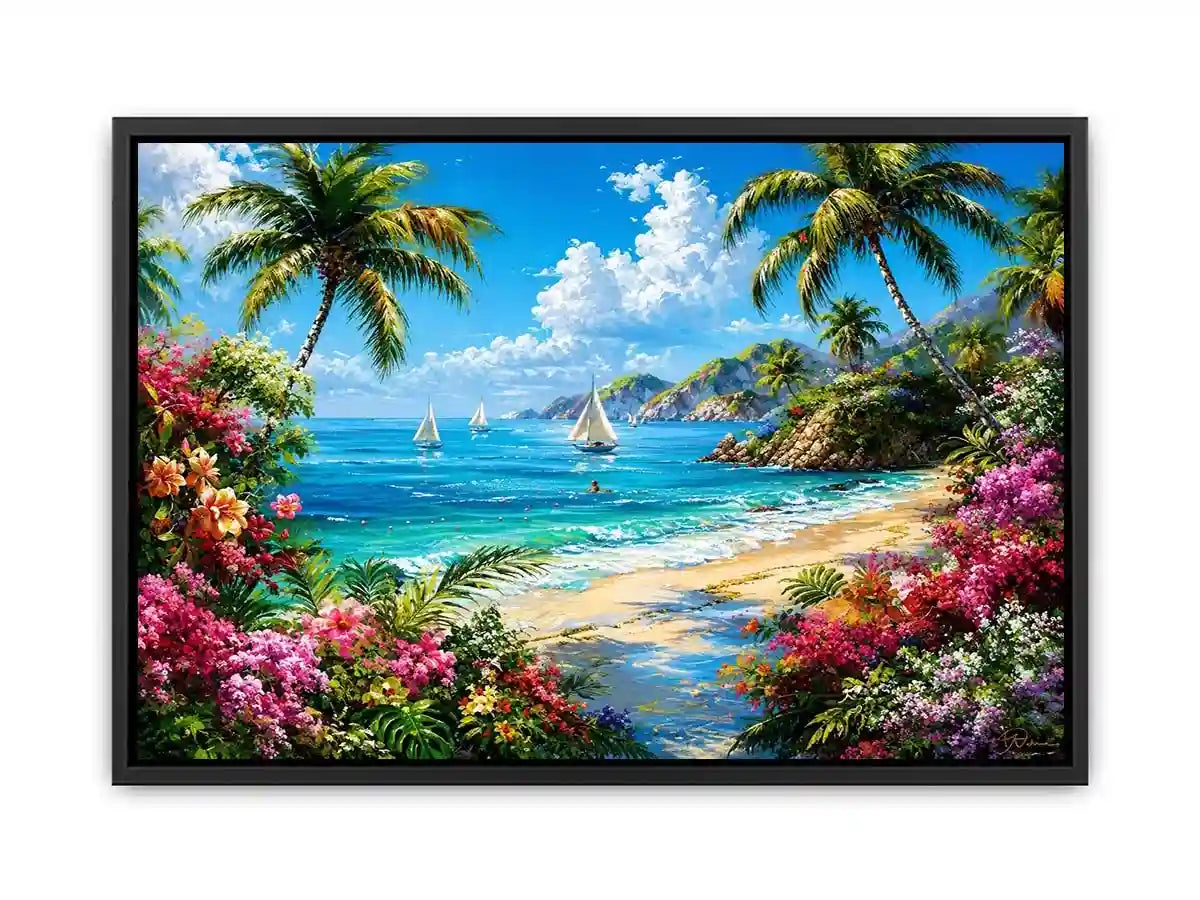 Mediterranean Beach Canvas Print