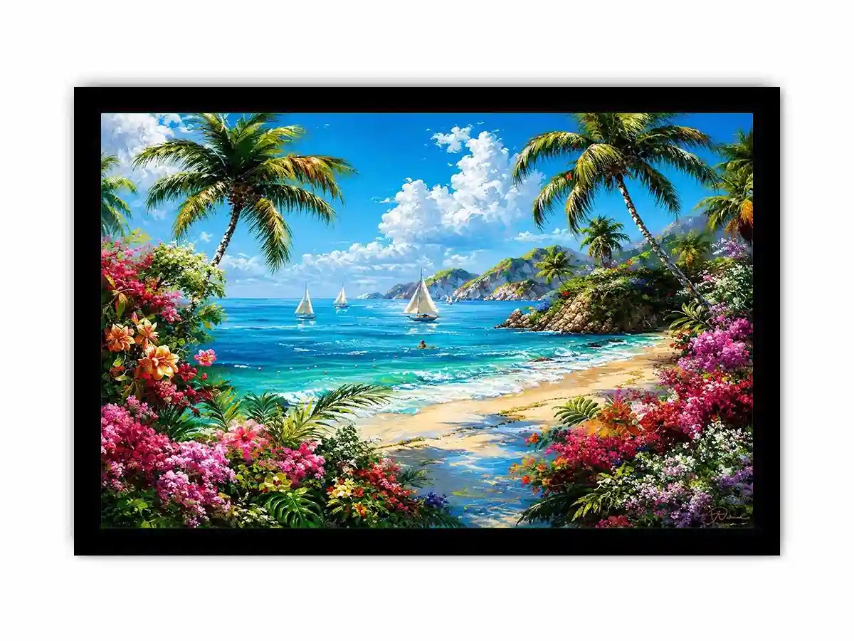 Mediterranean Beach Canvas Print