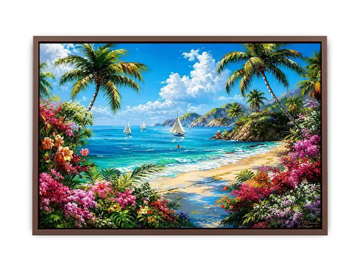 Mediterranean Beach Canvas Print
